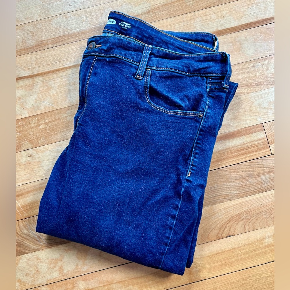Old Navy 16 tall rockstar super skinny mid-rise jeans